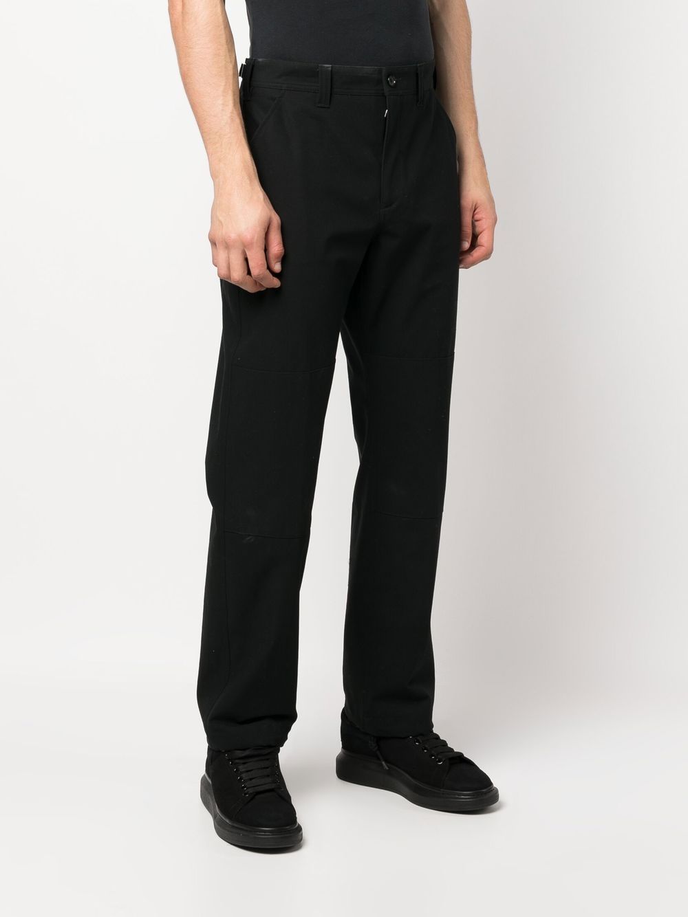 Alexander McQueen drawstring-hem Cotton Trousers Alexander Mcqueen