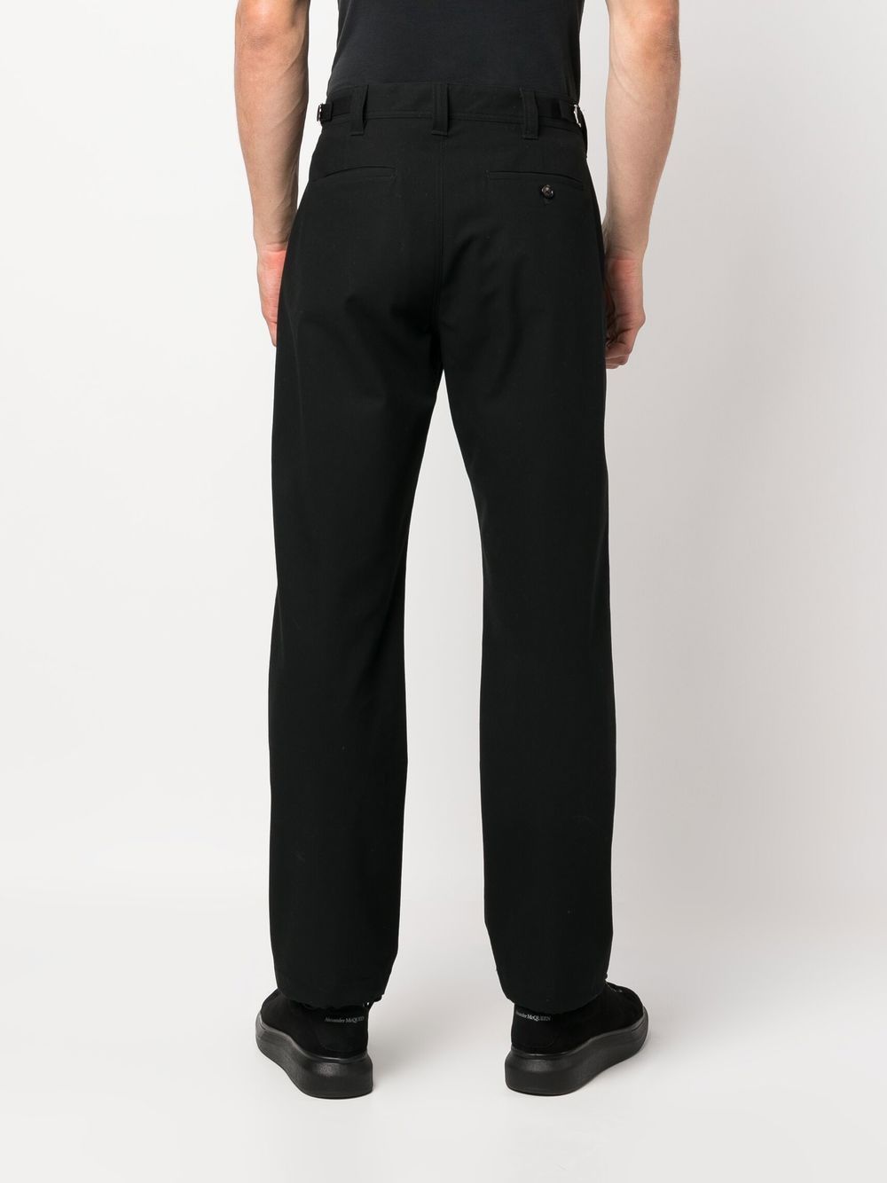Alexander McQueen drawstring-hem Cotton Trousers Alexander Mcqueen