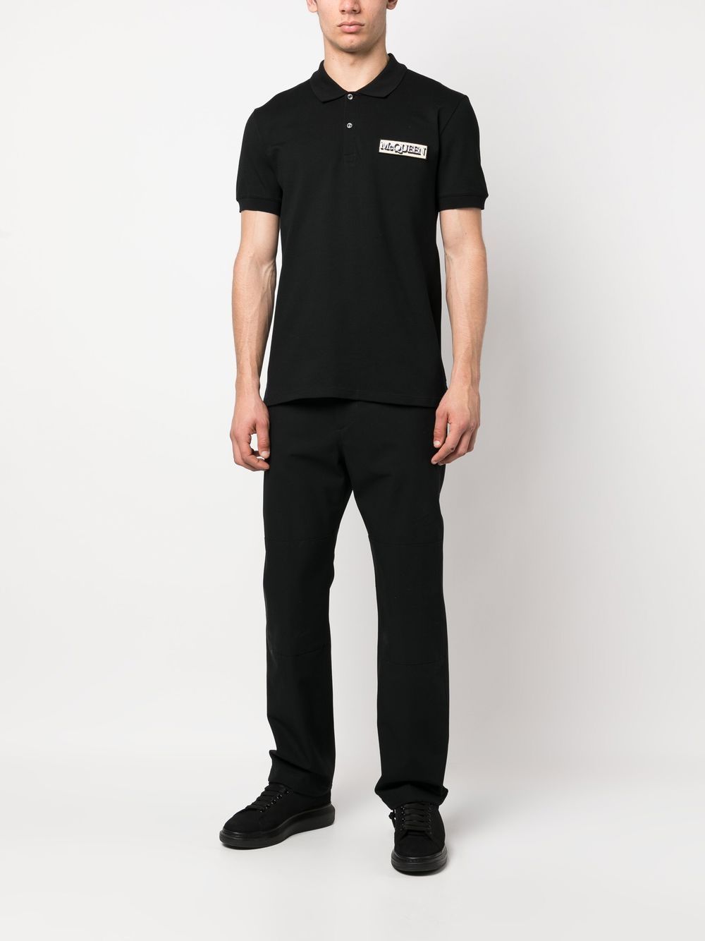 Alexander McQueen drawstring-hem Cotton Trousers Alexander Mcqueen