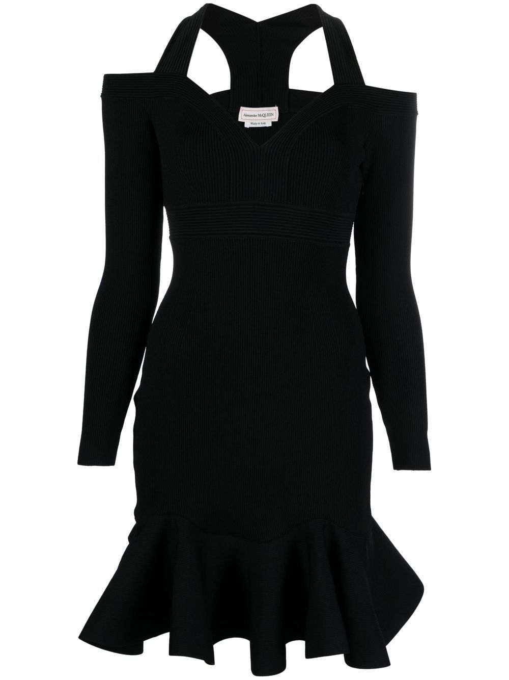 Alexander McQueen Short knitted dress with V-neck Alexander Mcqueen