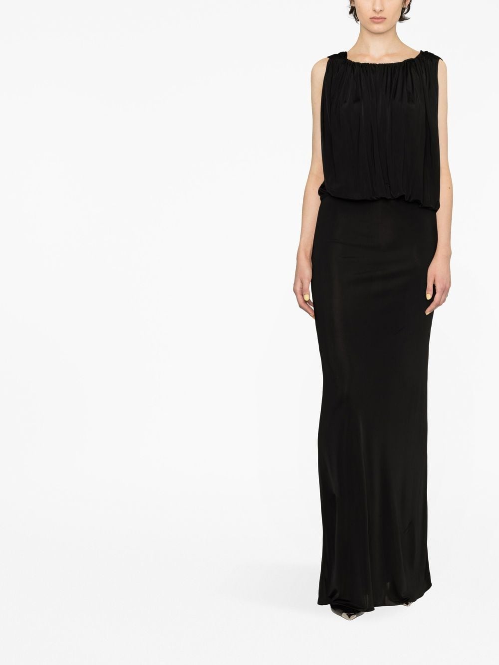 Saint Laurent draped sleeveless jersey dress Saint Laurent