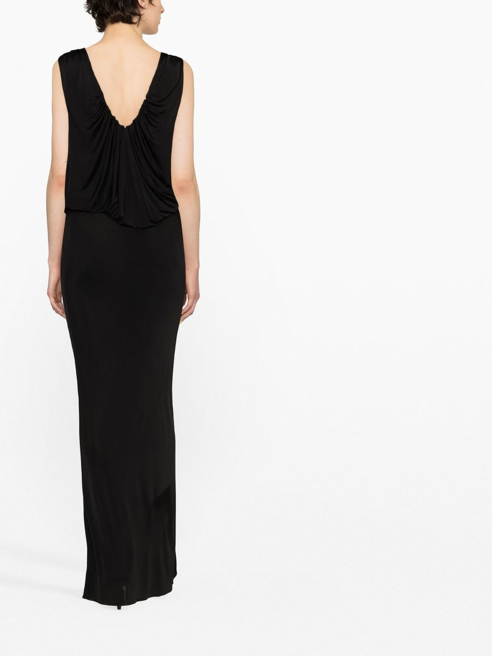 Saint Laurent draped sleeveless jersey dress Saint Laurent