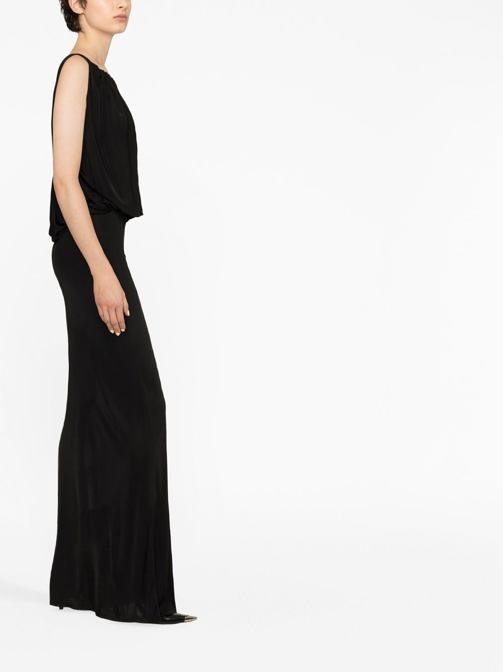 Saint Laurent draped sleeveless jersey dress Saint Laurent