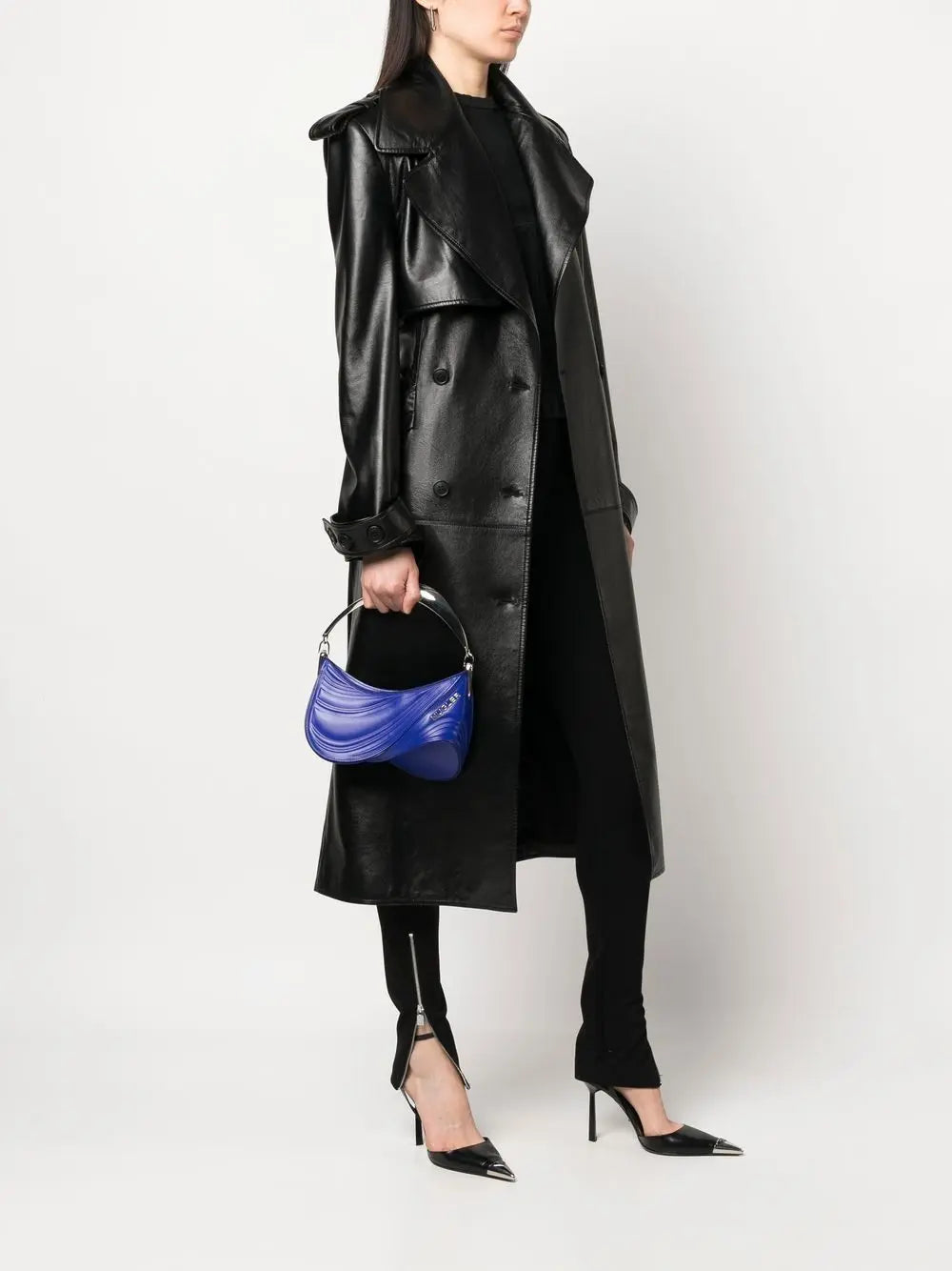 Mugler small Spiral Curve 01 embossed tote bag Mugler