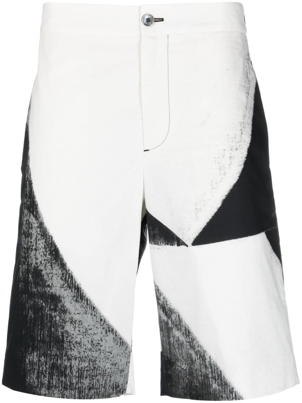 Alexander McQueen abstract-print cotton bermuda shorts Alexander McQueen