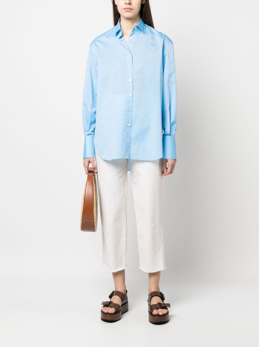 FINAMORE 1925 NAPOLI Shirts Clear Blue Finamore 1925 Napoli