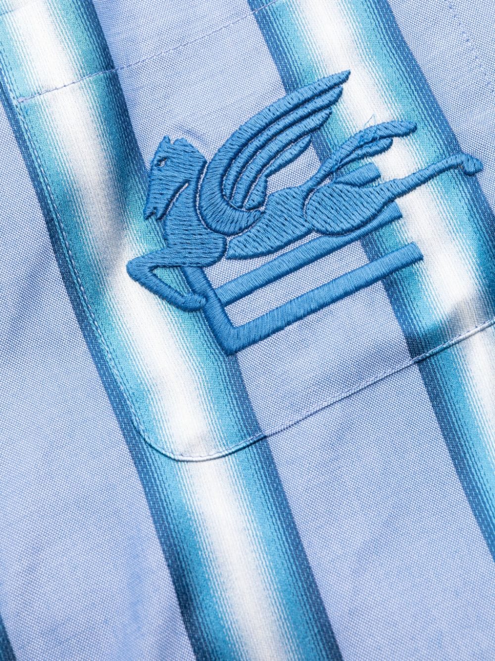 Etro Vertical-stripe long-sleeve shirt dress Etro