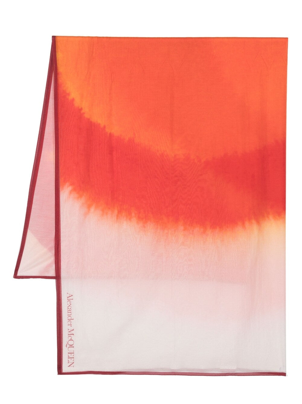 Alexander McQueen gradient-effect logo scarf Alexander McQueen