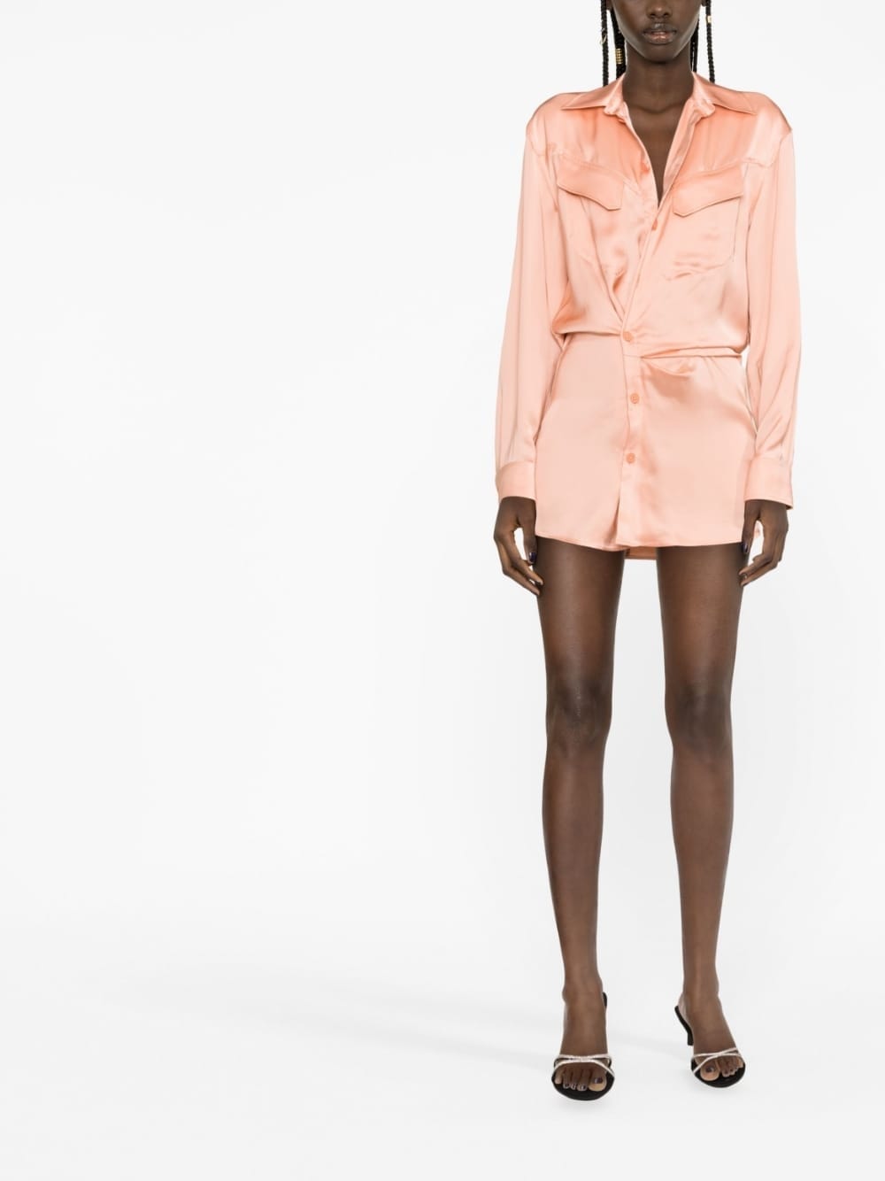 Off White twist-detail shirt dress Off White