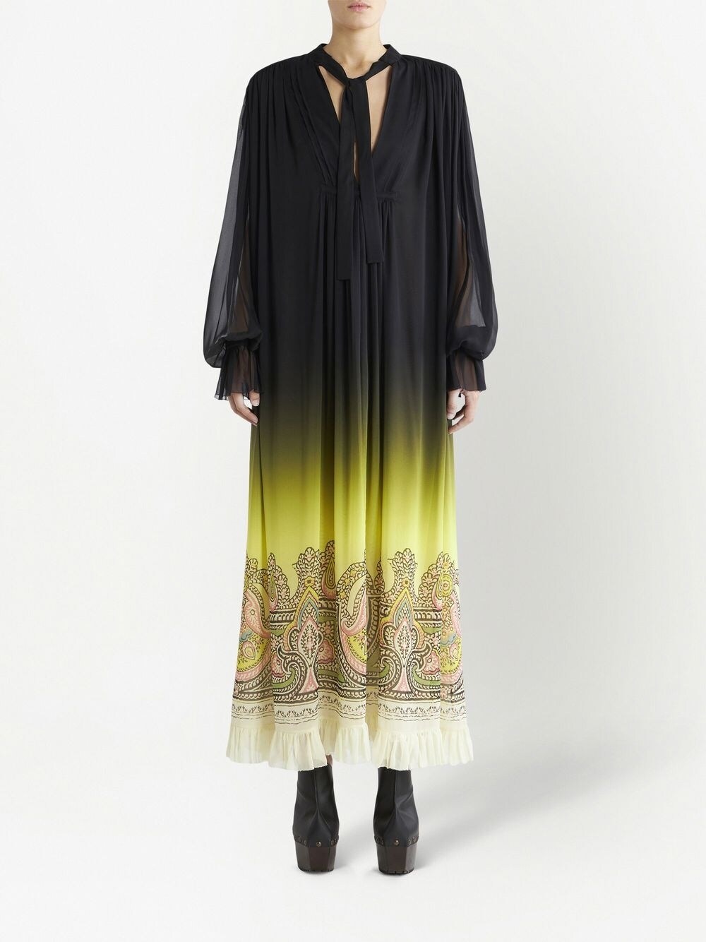 Etro Silk dress with paisley print and gradient effect Etro