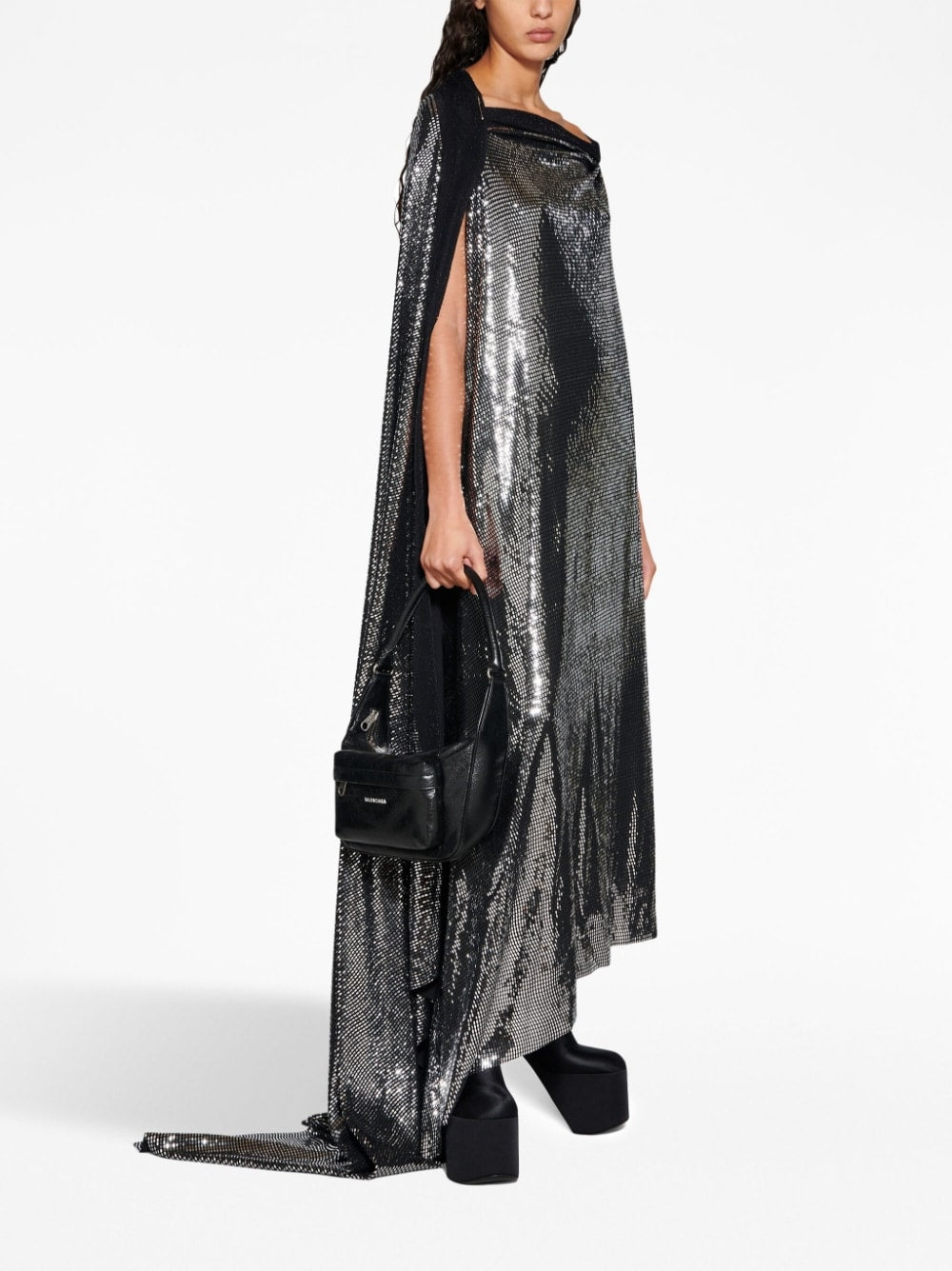 Balenciaga Metallic Effect Midi Dress Balenciaga