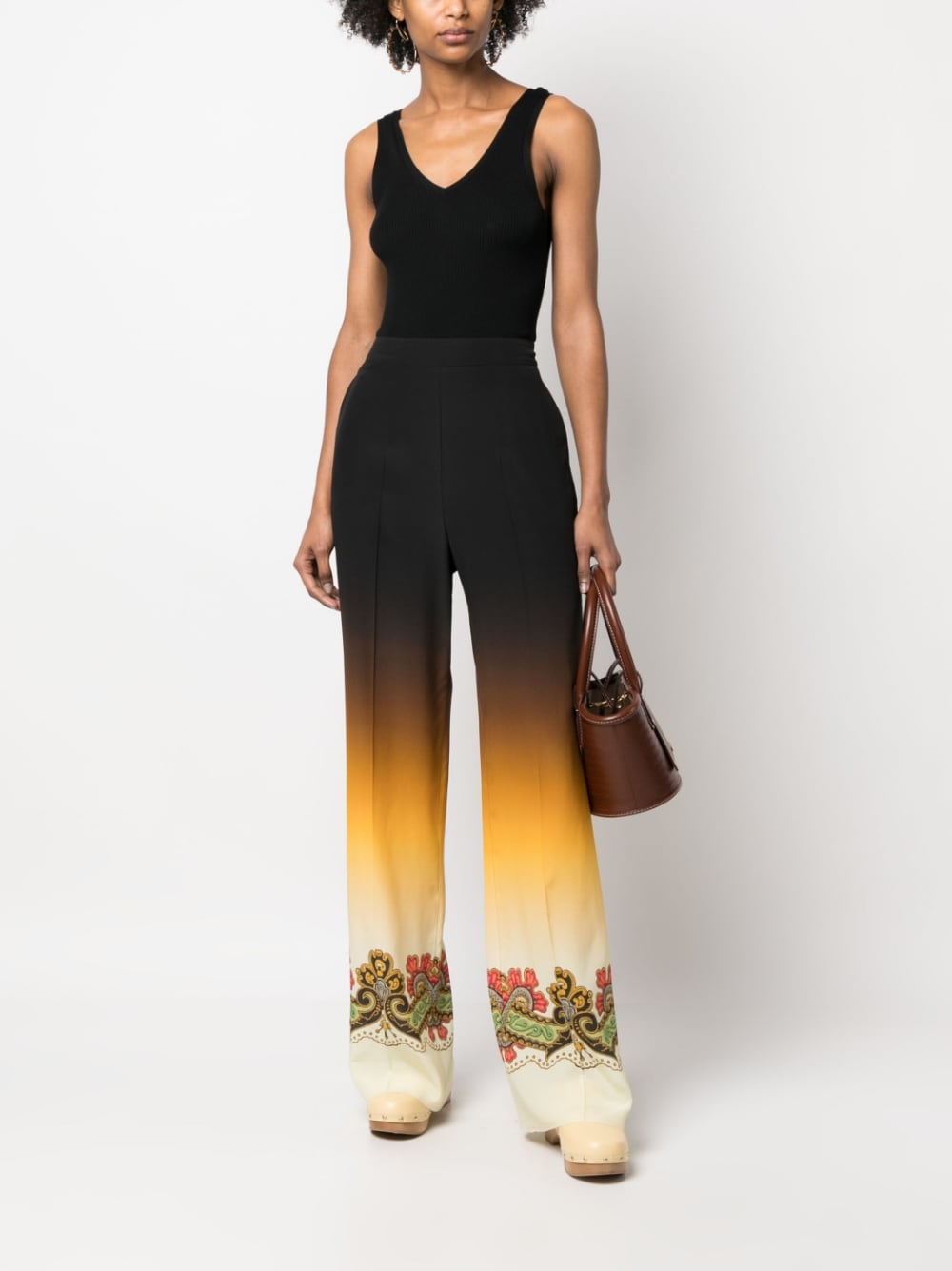 Etro Graphic-print straight-leg trousers Etro