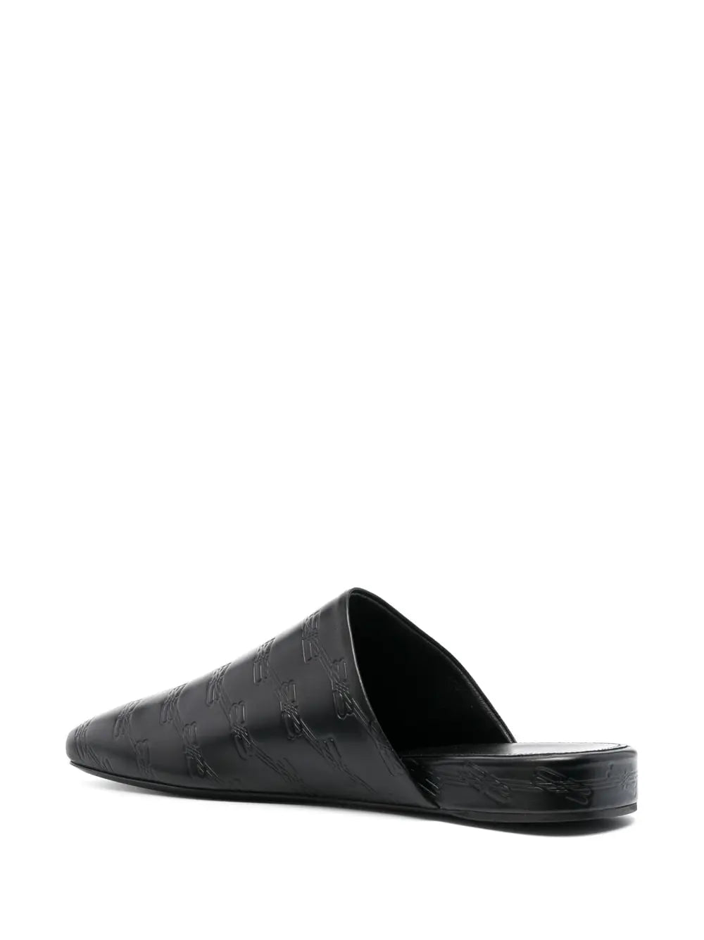 Balenciaga debossed-logo leather mules Balenciaga