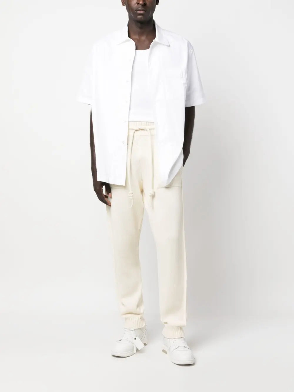 Off White Diag-stripe knitted track pants Off White