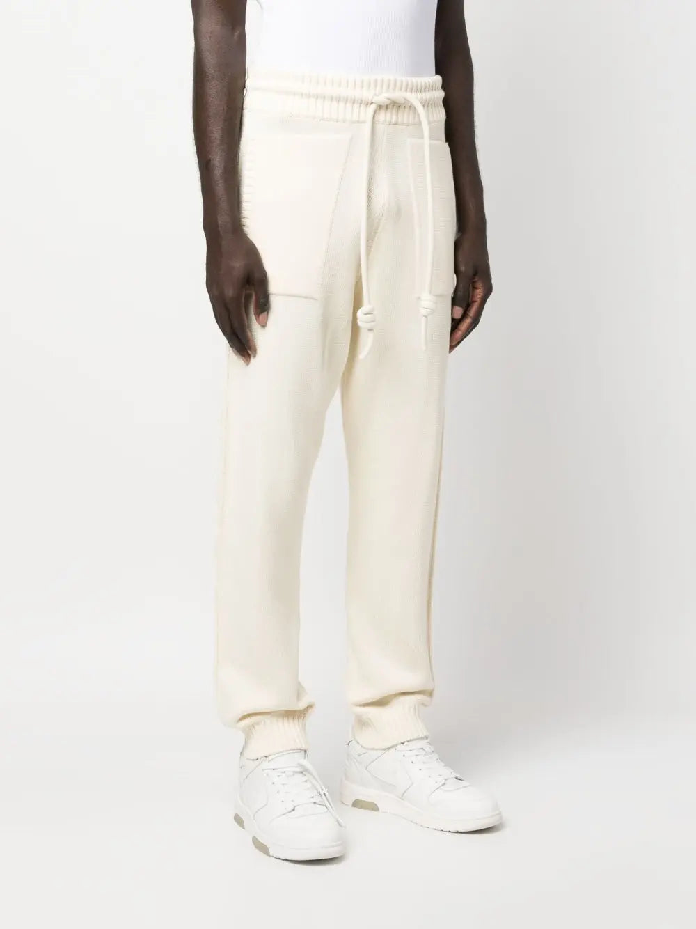 Off White Diag-stripe knitted track pants Off White