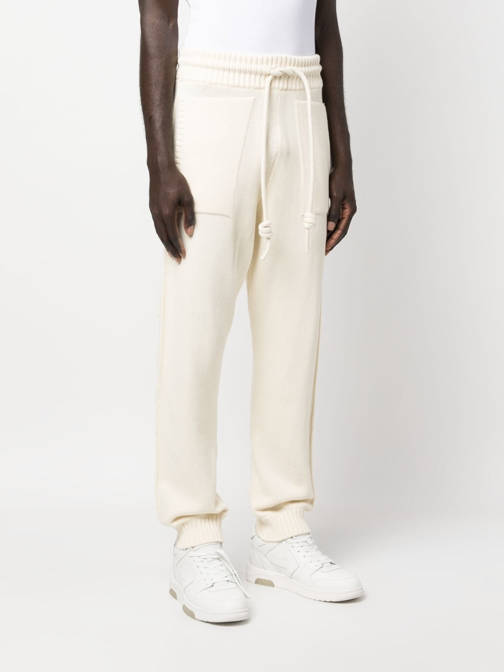 Off White Diag-stripe knitted track pants Off White
