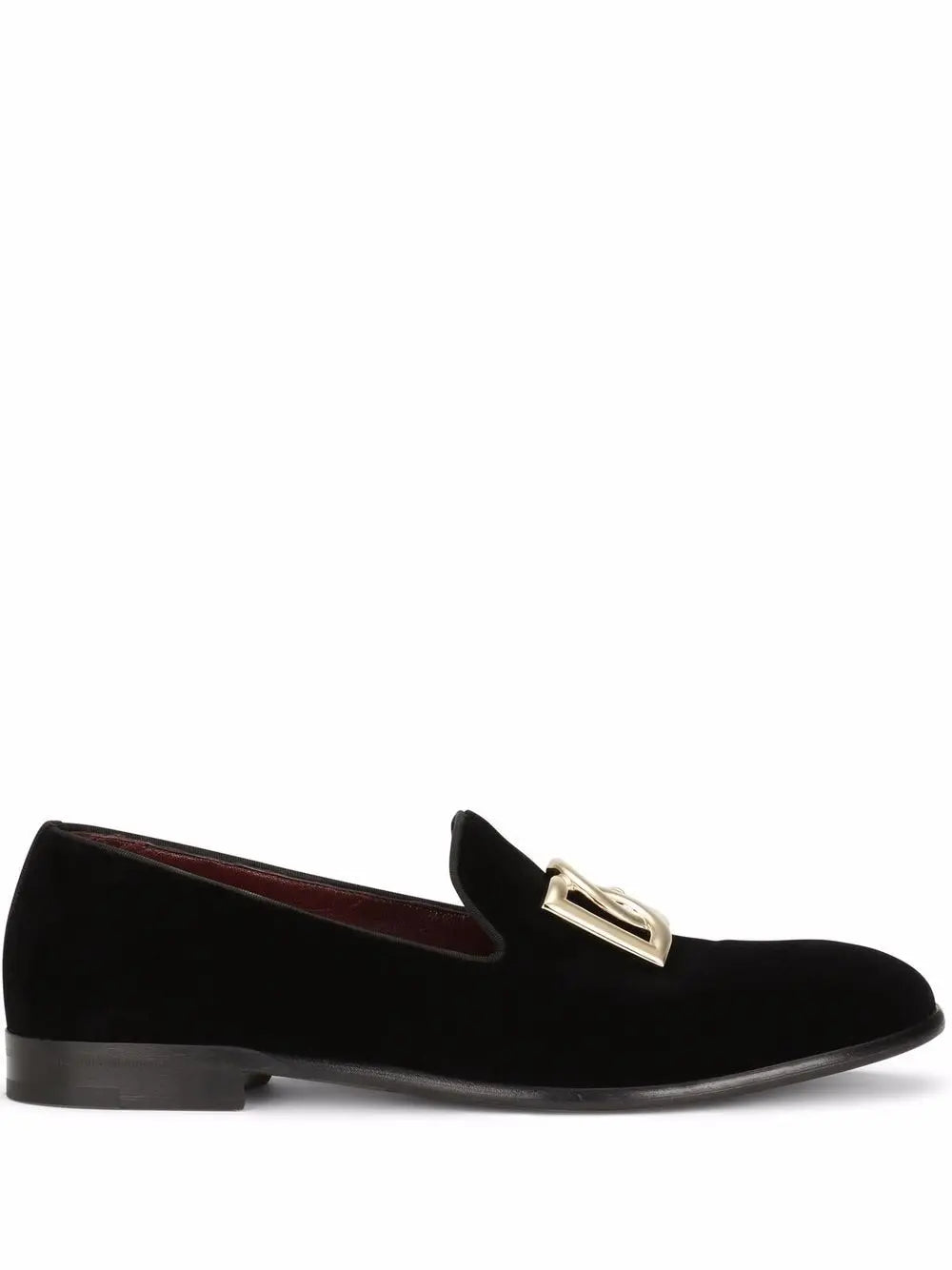 Dolce & Gabbana DG logo velvet slippers Dolce & Gabbana