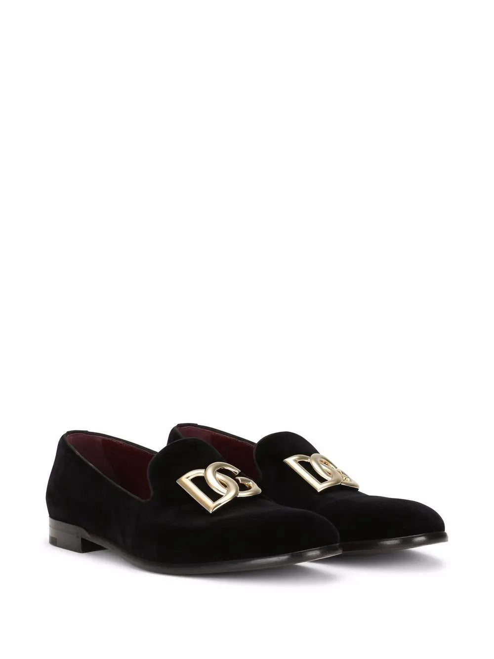 Dolce & Gabbana DG logo velvet slippers Dolce & Gabbana