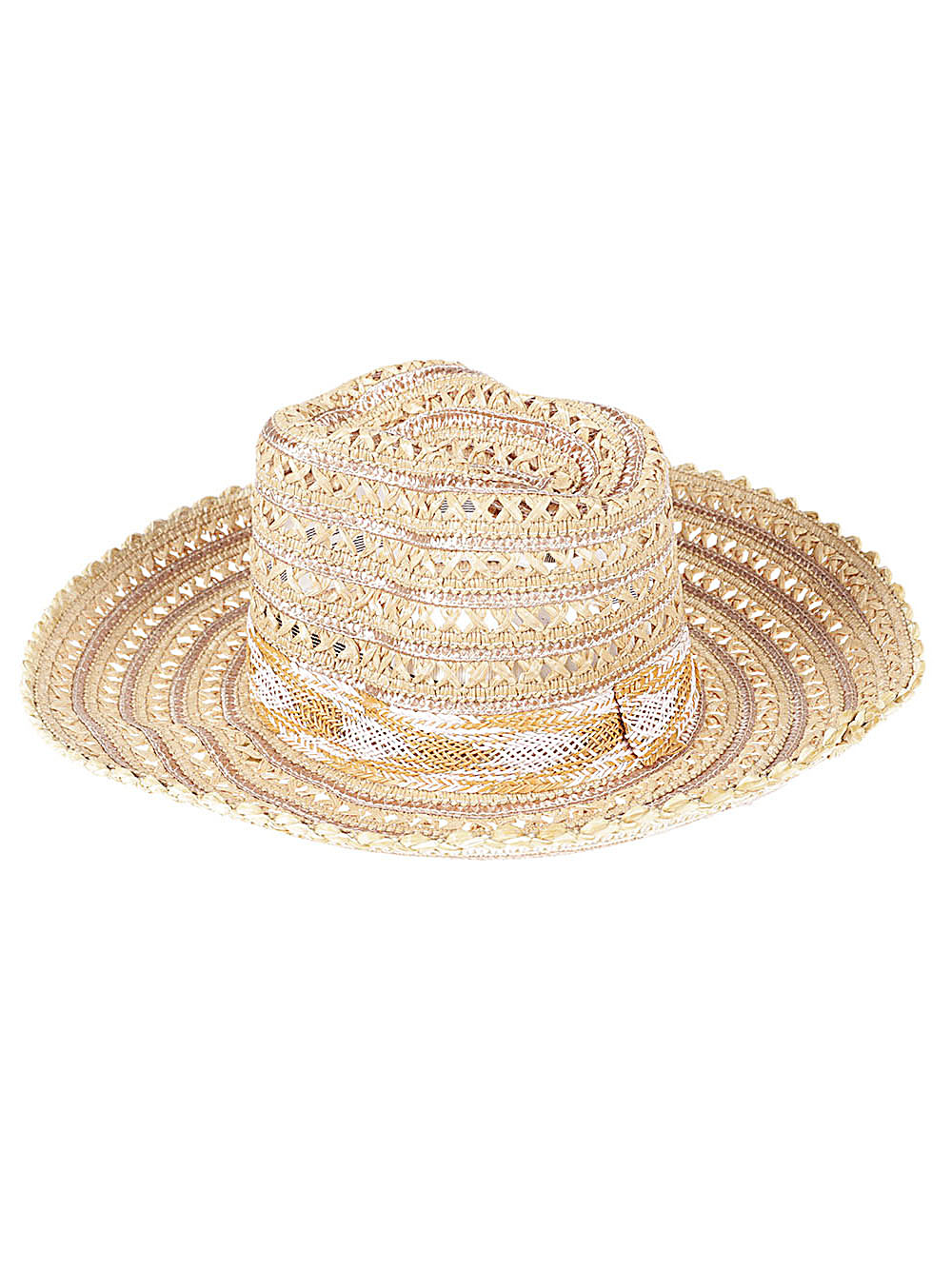 Exquisite J Raffia sombrero hat Exquisite J