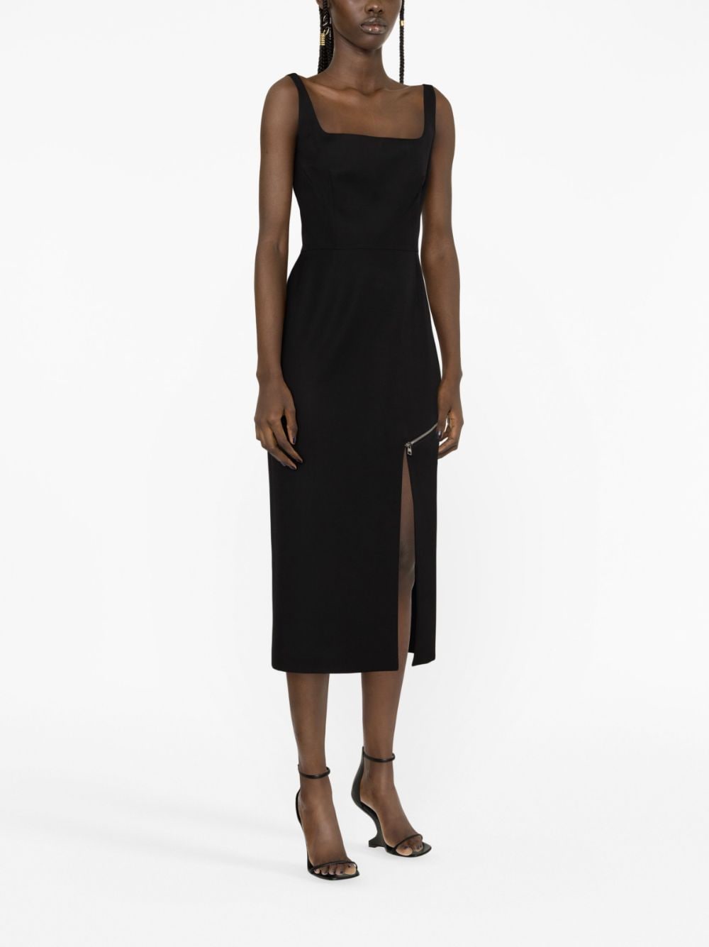 Alexander McQueen zip-embellished Midi Dress Alexander Mcqueen