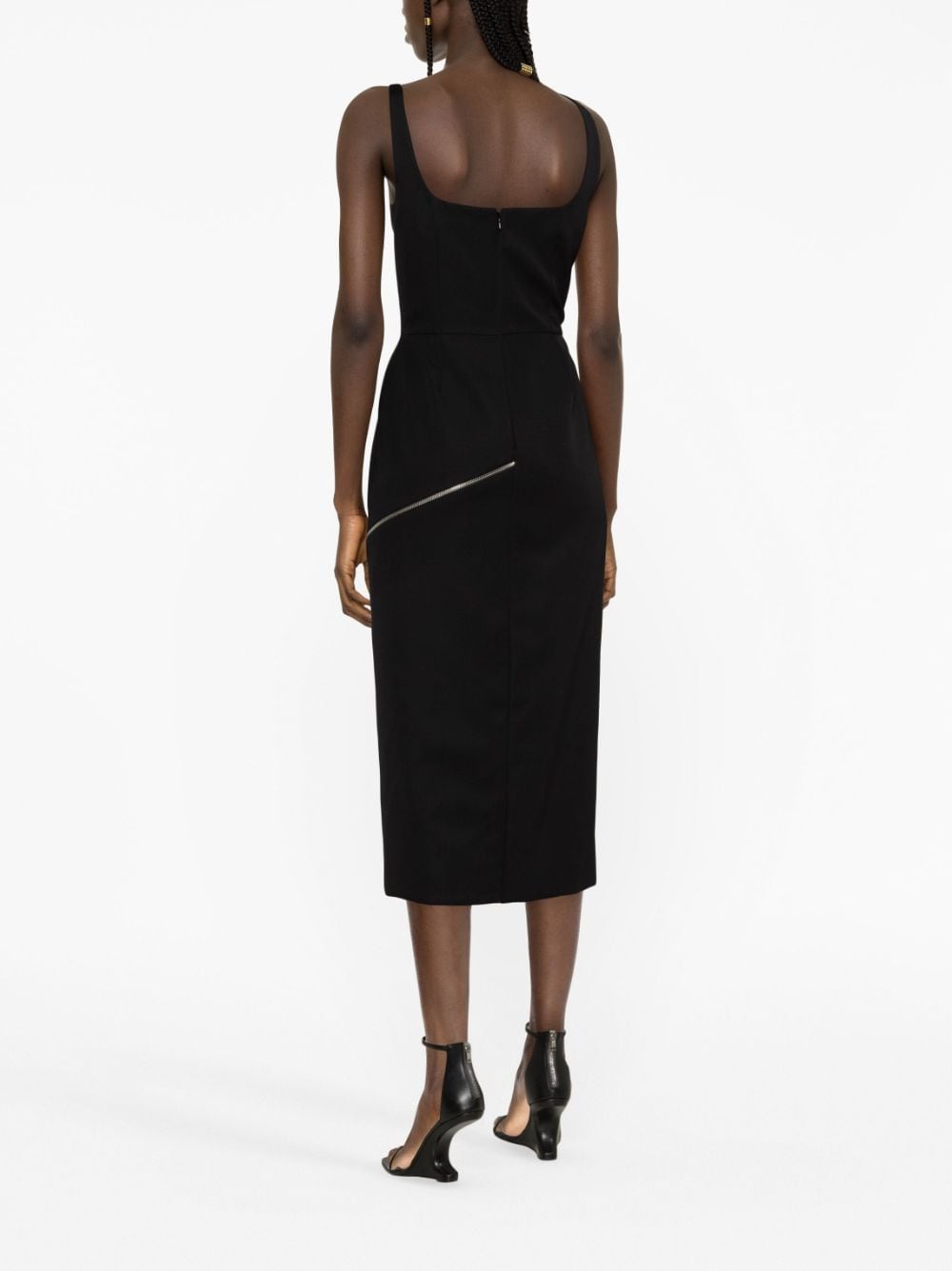 Alexander McQueen zip-embellished Midi Dress Alexander Mcqueen