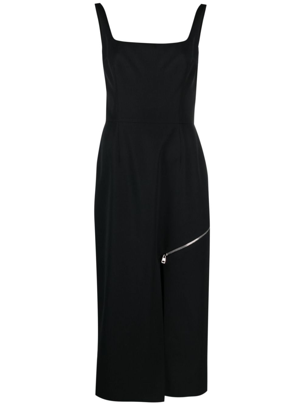 Alexander McQueen zip-embellished Midi Dress Alexander McQueen
