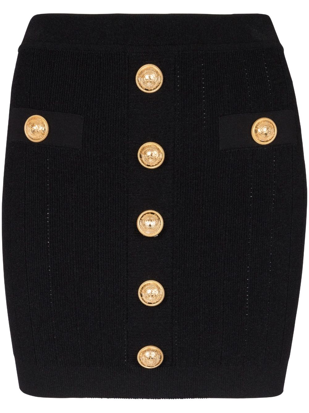 Balmain Button-detail knitted miniskirt Balmain