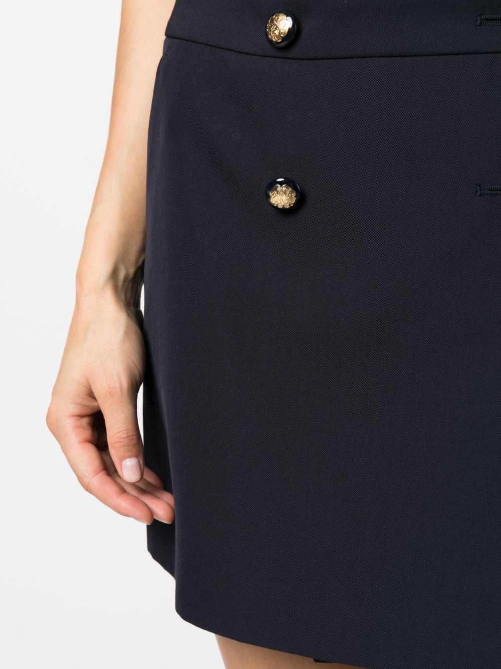 Alexander McQueen wool-cotton blend mini wrap skirt Alexander Mcqueen