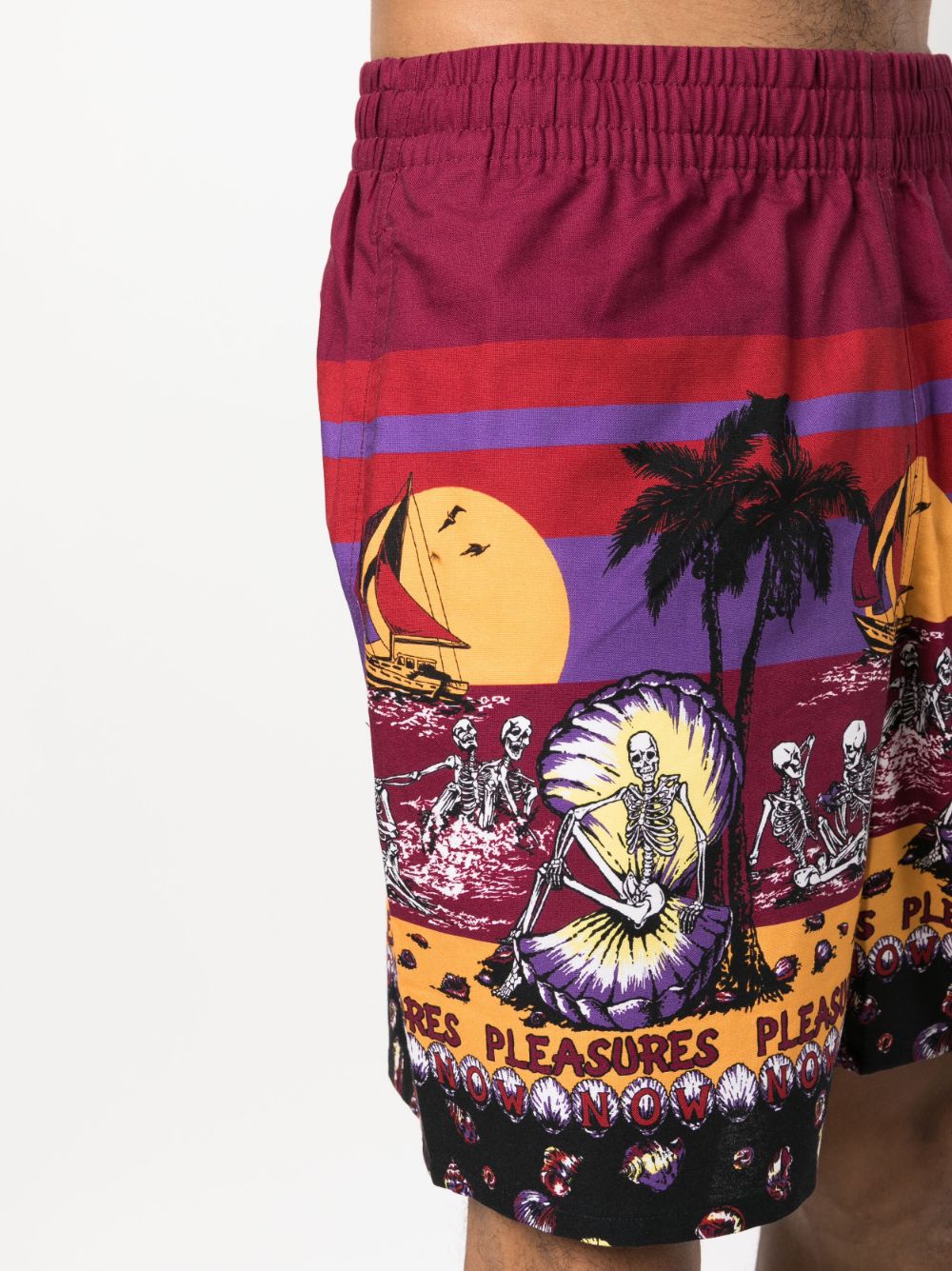 Pleasures Shorts Bordeaux Pleasures