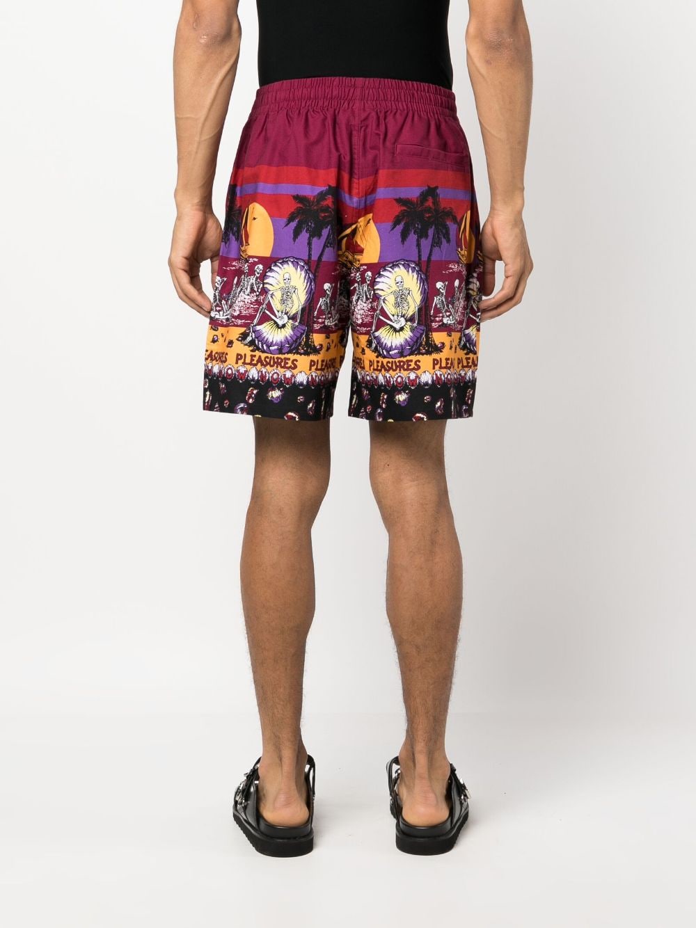 Pleasures Shorts Bordeaux Pleasures