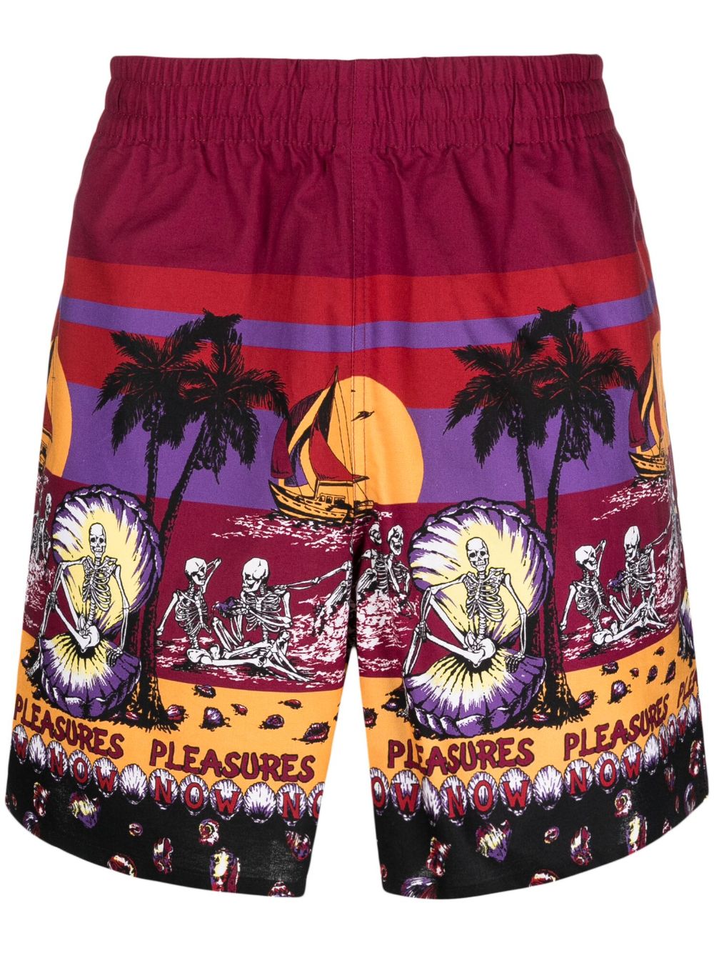 Pleasures Shorts Bordeaux Pleasures
