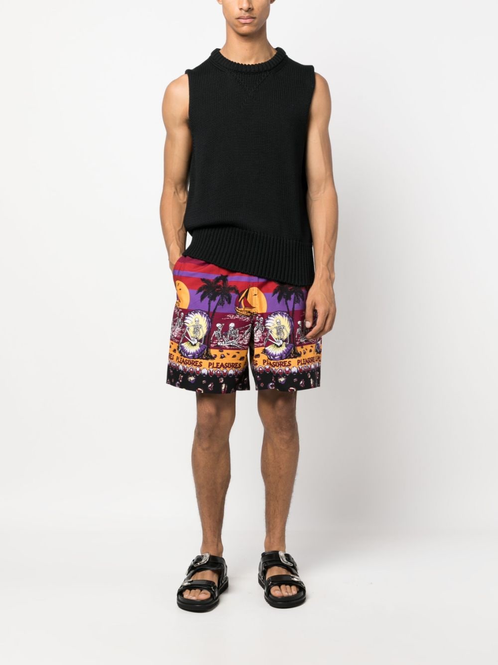 Pleasures Shorts Bordeaux Pleasures