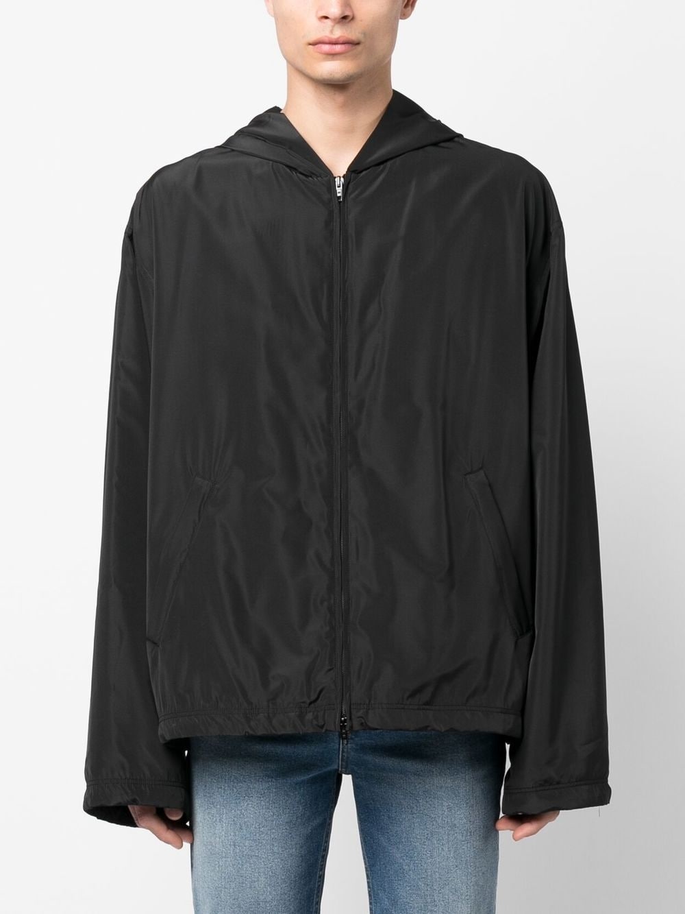 Balenciaga logo-print Hooded Windbreaker Balenciaga