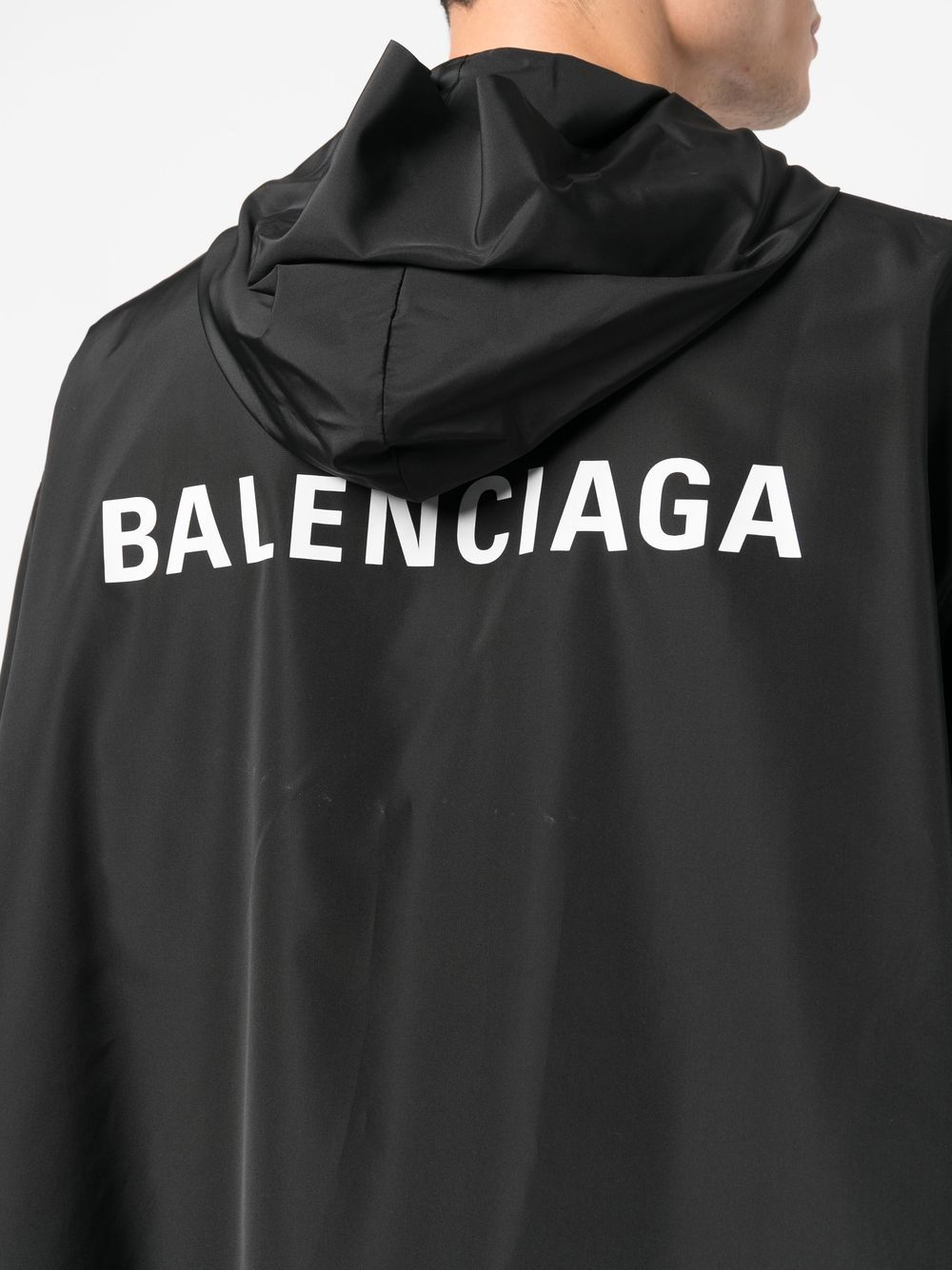 Balenciaga logo-print Hooded Windbreaker Balenciaga