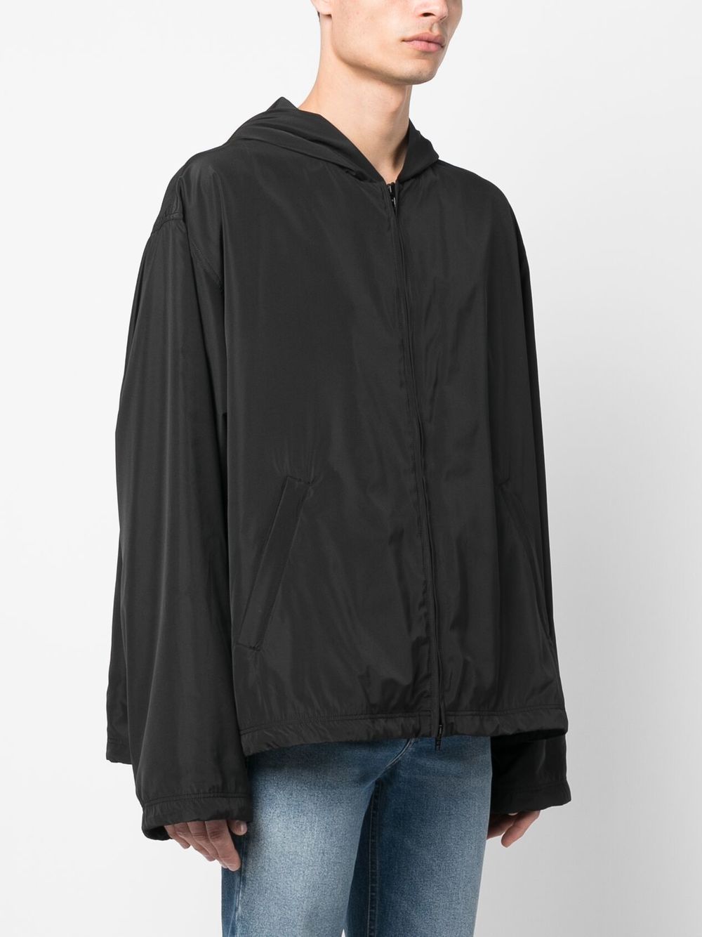 Balenciaga logo-print Hooded Windbreaker Balenciaga