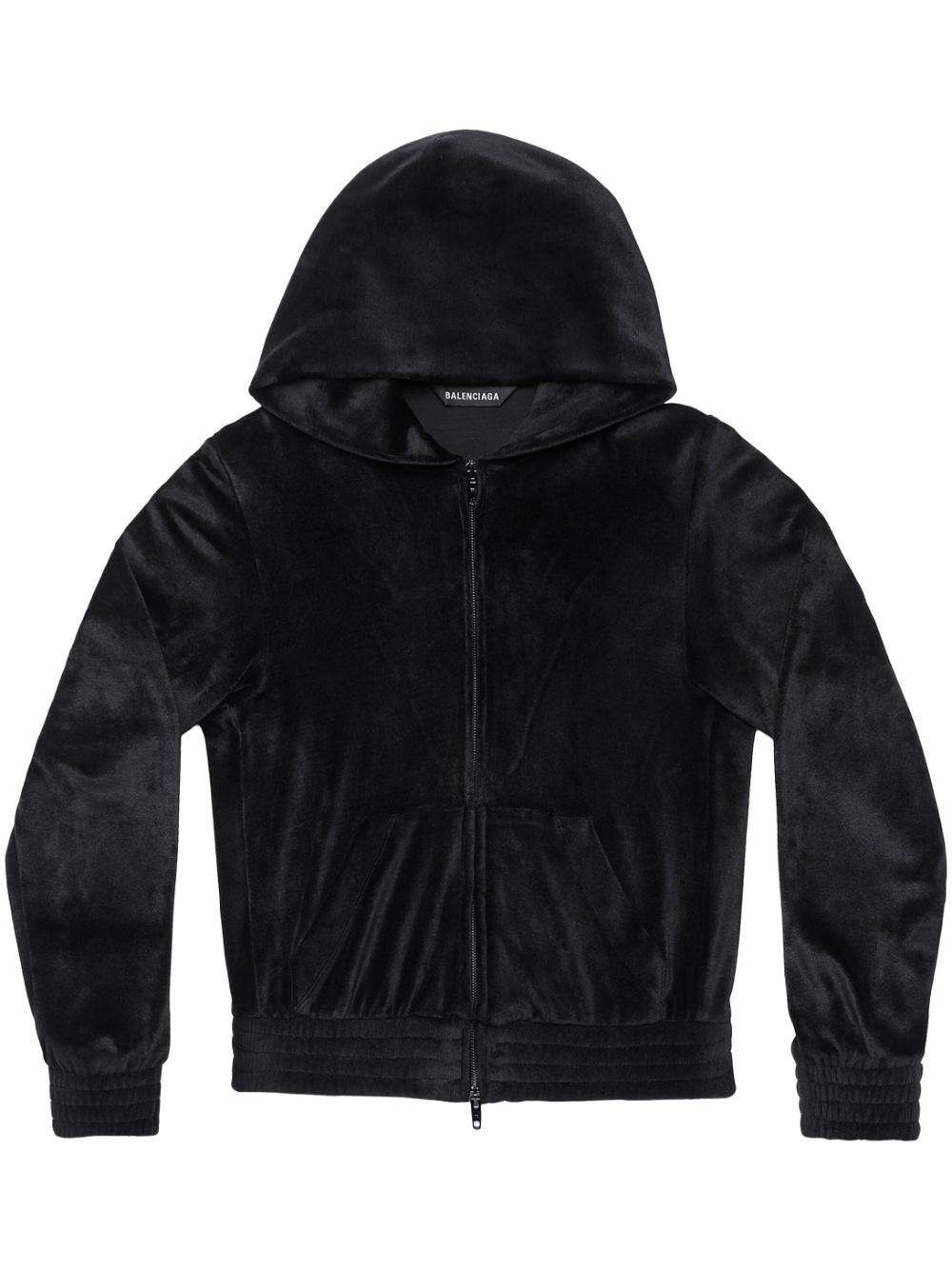 Balenciaga Crystal embellished velvet zip-up hoodie Balenciaga