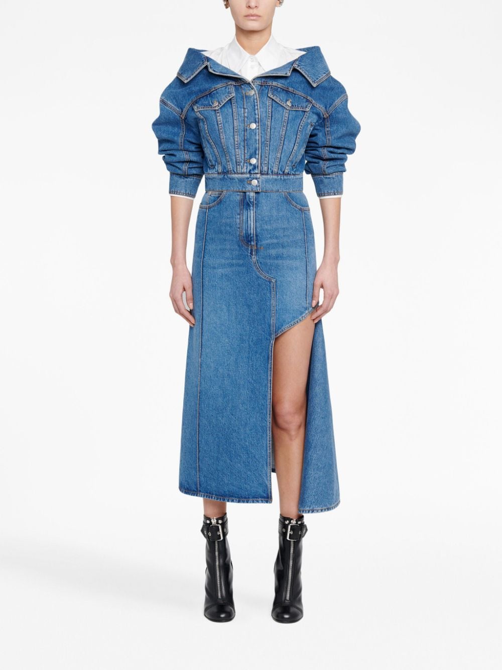 Alexander McQueen denim midi skirt Alexander McQueen