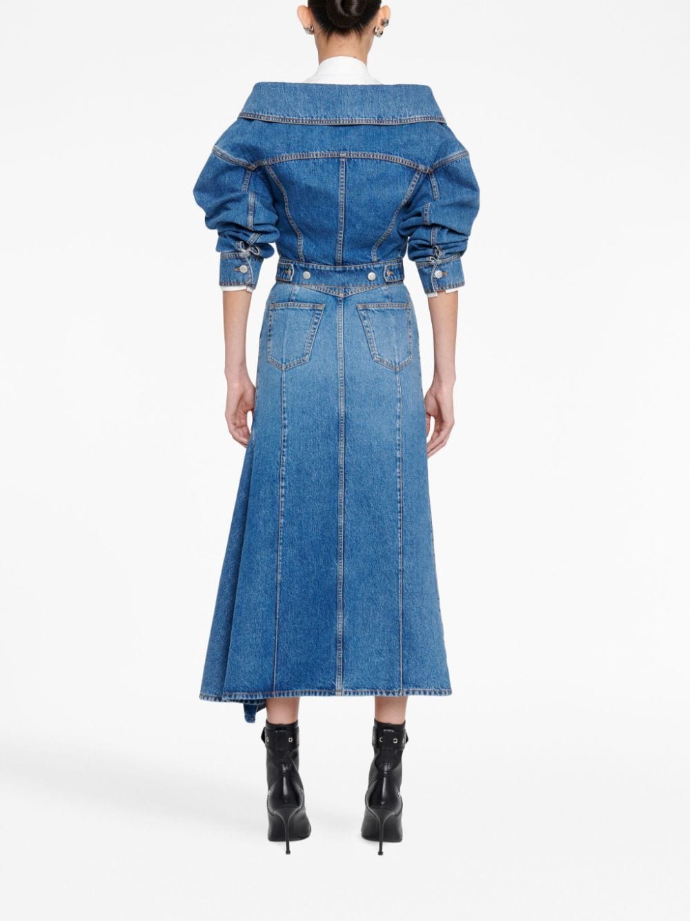 Alexander McQueen denim midi skirt Alexander McQueen