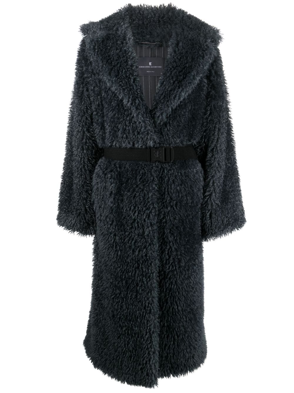 Ermanno Scervino belted shearling wool coat Ermanno Scervino