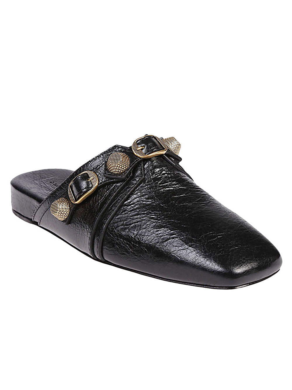 Balenciaga Cozy Cagole leather mules in black Balenciaga