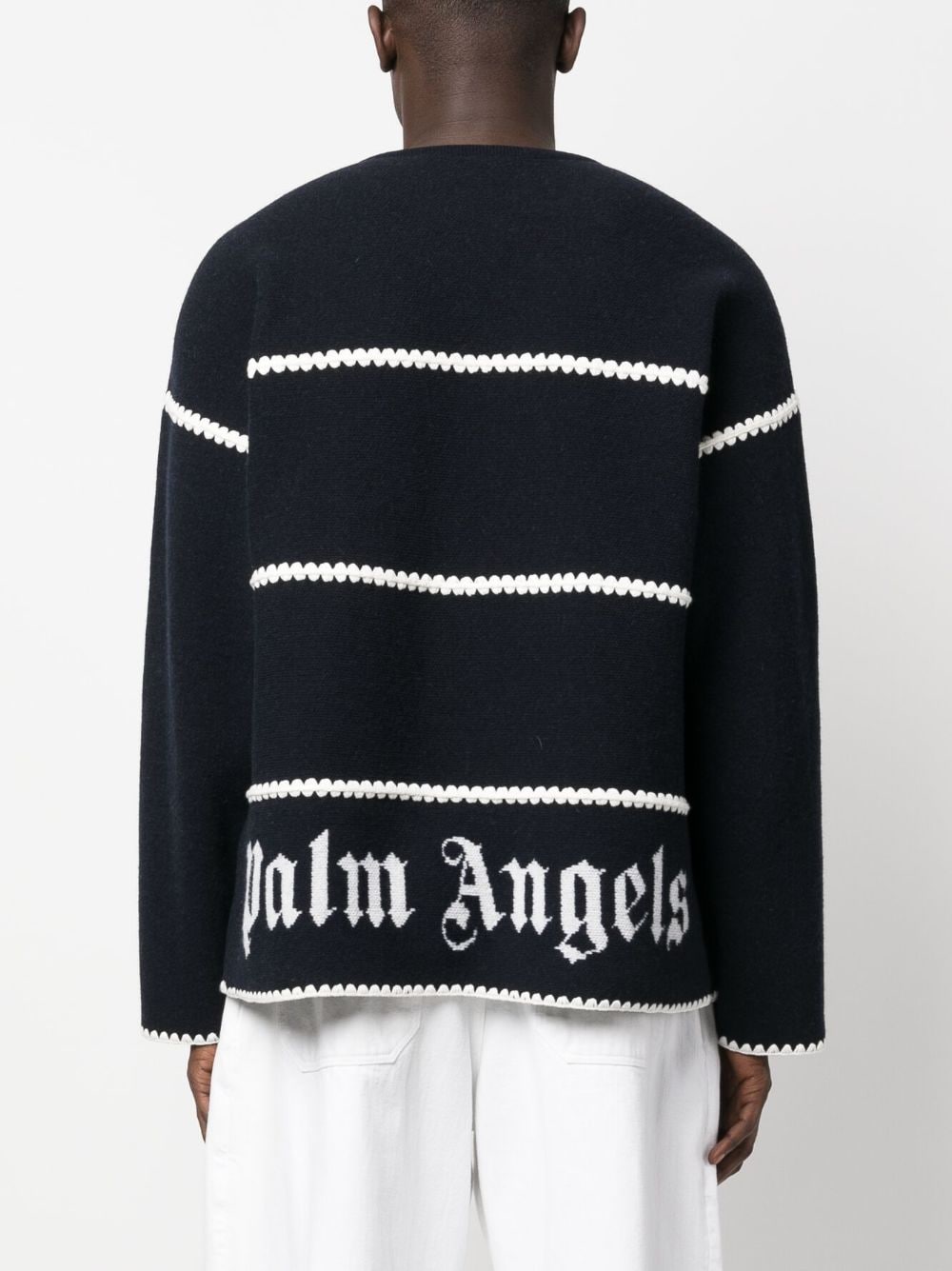 Palm Angels Sweaters Blue Palm Angels