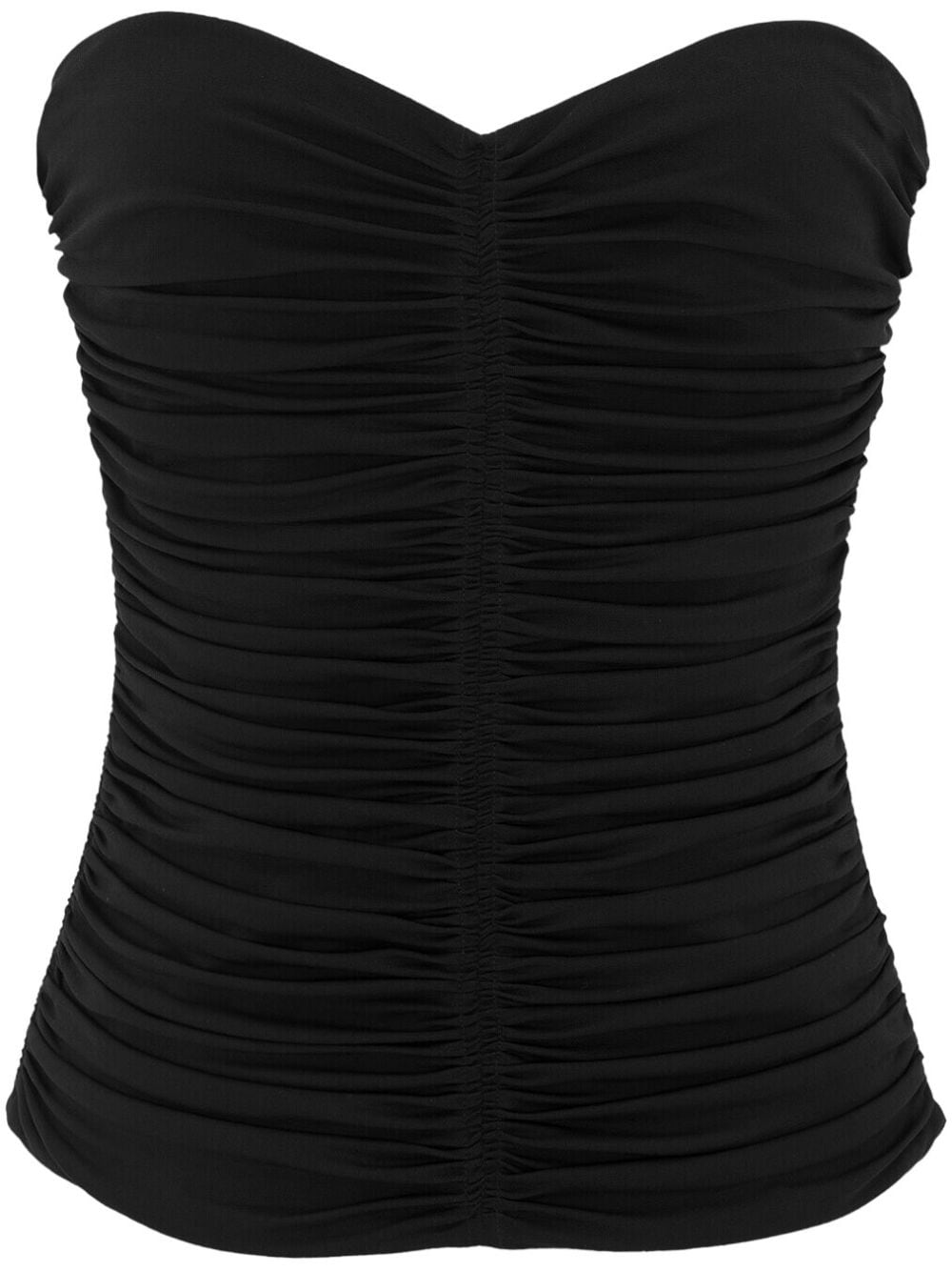 Saint Laurent ruched strapless top Saint Laurent