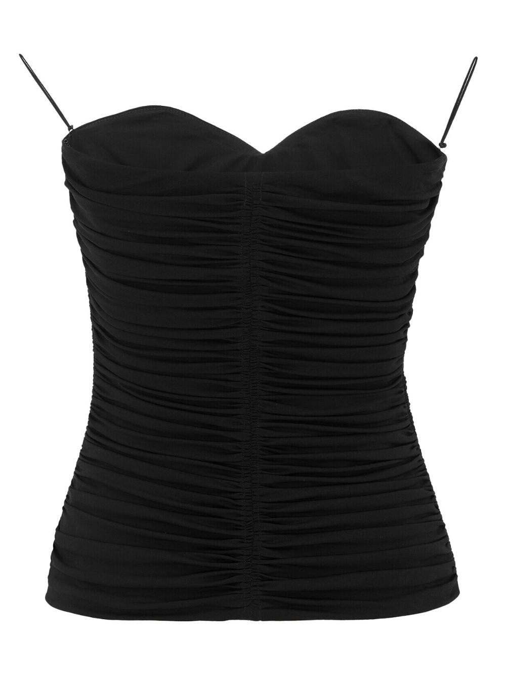 Saint Laurent ruched strapless top Saint Laurent