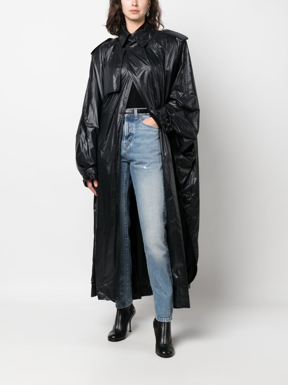 Saint Laurent shoulder-pad Oversized Trench Coat Saint Laurent