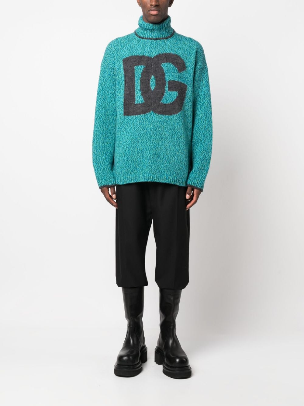 Dolce & Gabbana intarsia-knit logo jumper Dolce & Gabbana
