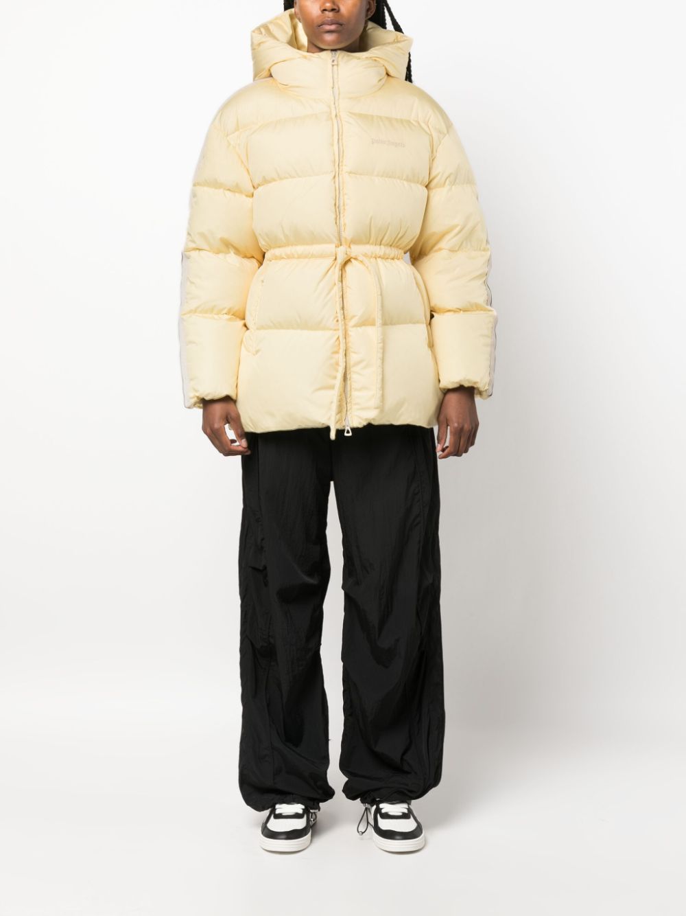 Palm Angels Coats Beige Palm Angels