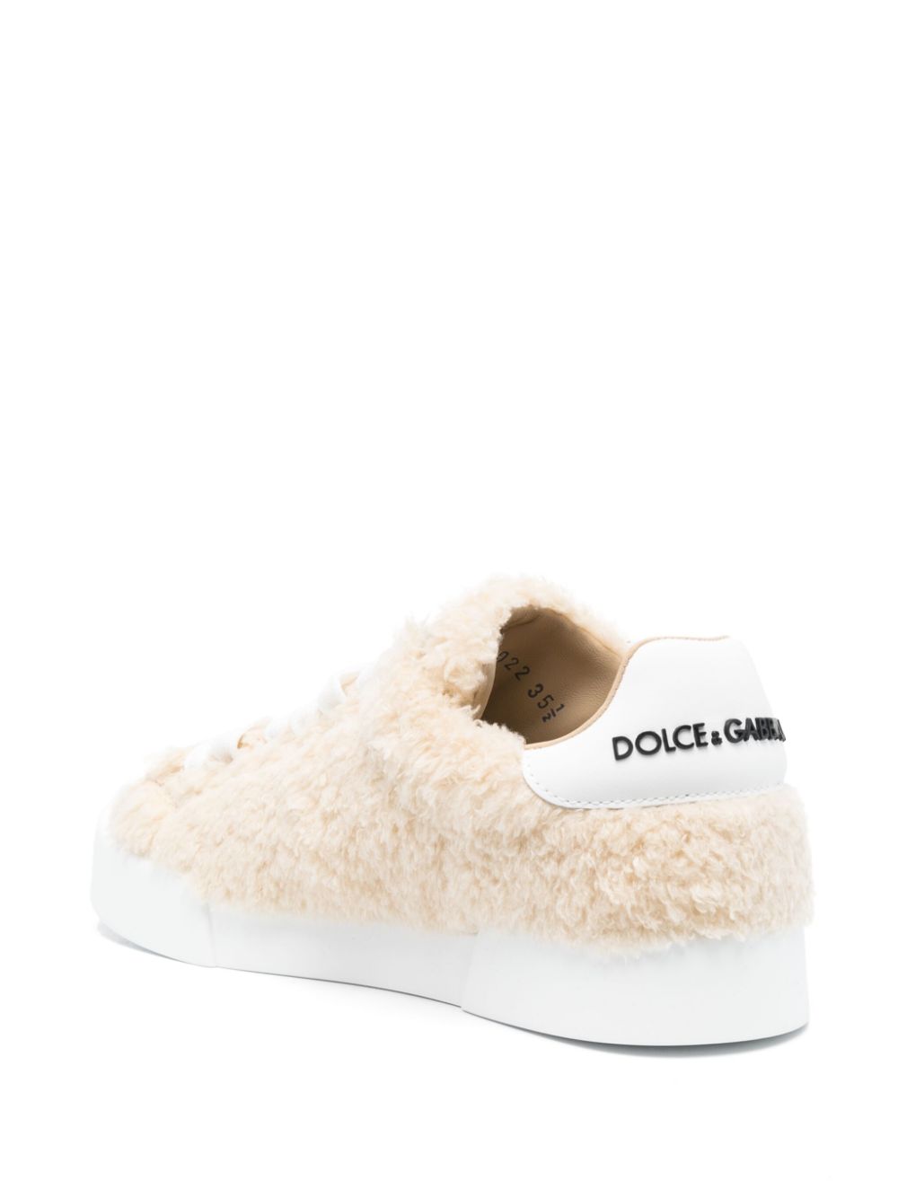 Dolce & Gabbana leather sneakers with embossed logo Dolce & Gabbana
