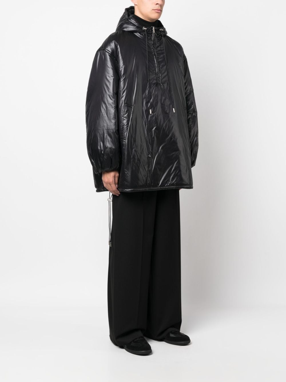 Saint Laurent Cassandre logo-embossed hooded raincoat Saint Laurent