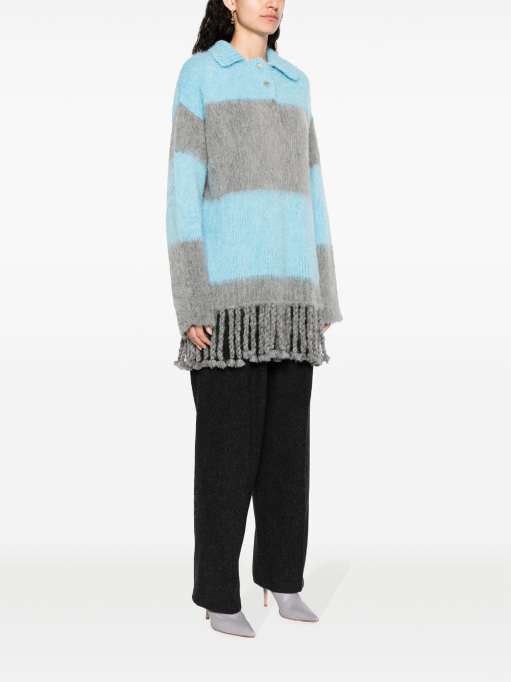 Etro Fringed-edge sweater minidress Etro