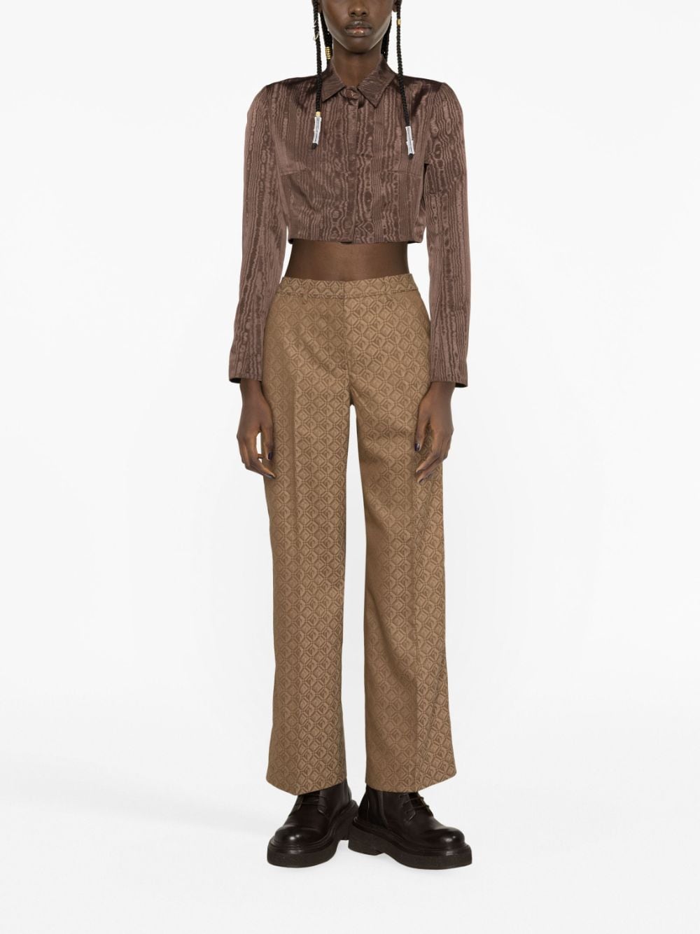 Marine Serre Regenerated Moon Diamant tailored trousers Marine Serre